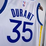 NBA SWINGMAN GOLDEN STATE WARRIORS Nº 35 DURANT BRANCA - JOGADOR SILK