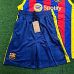 Conjunto Treino Barcelona Regata + Short 2023/24 - Vermelho/ Azul 