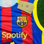 Conjunto Treino Barcelona Regata + Short 2023/24 - Vermelho/ Azul 