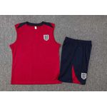Conjunto Treino Inglaterra Regata + Short 2024 - Vermelho Vinho/ Azul