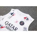 Conjunto Treino Regata E Short PSG 2024/25 - Branco/Vermelho