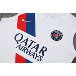 Conjunto Treino Regata e Short Paris Saint Germain PSG 2023/24 - Branco