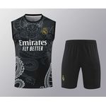 Conjunto Treino Regata + Short Real Madrid 2024/25 - DRAGÃO - Preto