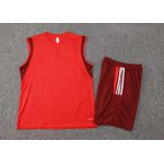 Conjunto Treino Internacional Regata e short 2024/25 Vermelho/Vinho