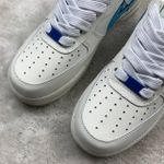 Tênis NK Air Force 1 - Branco/Símbolo Duplo azul