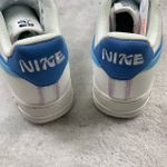 Tênis NK Air Force 1 - Branco/Símbolo Duplo azul