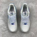 Tênis NK Air Force 1 - Branco/Símbolo Duplo azul