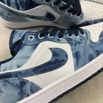 Tênis Air Jordan 1 Low - Jeans/Branco