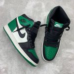 Tênis NK Air Jordan 1 - Verde/Preto/Branco