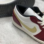 Tenis NK Air Jordan 1 Low - Year Of The Dragon - Branco/Vermelho/Dourado