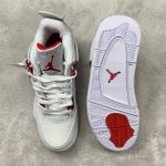 Tênis NK Air Jordan 4 - Branco/Detalhe Vermelho Metálico