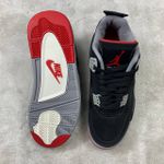 Tênis NK Air Jordan 4 - Preto, Sol Vermelha