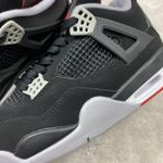 Tênis NK Air Jordan 4 - Preto, Sol Vermelha