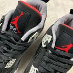 Tênis NK Air Jordan 4 - Preto, Sol Vermelha
