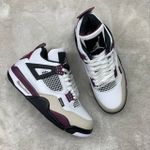 Tênis Air Jordan 4 Paris Saint Germain - Vinho/Branco