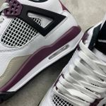 Tênis Air Jordan 4 Paris Saint Germain - Vinho/Branco