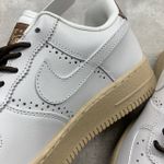 Tênis Nk Air Force 1 Low 07 - LX Brogue Sail - Branco/Marrom/Bege