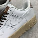 Tênis Nk Air Force 1 Low 07 - LX Brogue Sail - Branco/Marrom/Bege