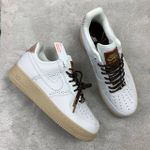 Tênis Nk Air Force 1 Low 07 - LX Brogue Sail - Branco/Marrom/Bege