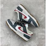 Tênis NK Dunk Low (Dois símbolos) - Cinza/Branco