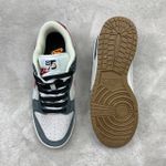 Tênis NK Dunk Low (Dois símbolos) - Cinza/Branco