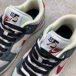 Tênis NK Dunk Low (Dois símbolos) - Cinza/Branco
