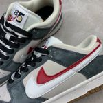 Tênis NK Dunk Low (Dois símbolos) - Cinza/Branco