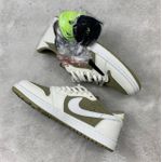 Tênis NK Travis Scott Jordan 1 Golf - Verde/Branco