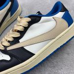 Tênis Travis Scott Jordan 1 Low - Bege/Branco/Azul