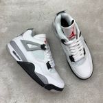 Tenis NK Air Jordan 4 - Branco/Cinza