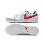 Chuteira Futsal Nike Tiempo (IC) - Branco/Vermelho.