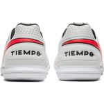 Chuteira Futsal Nike Tiempo (IC) - Branco/Vermelho.