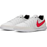 Chuteira Futsal Nike Tiempo (IC) - Branco/Vermelho.