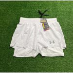Shorts De Treino Unissex Under Armour Duplo Fitness - Branco