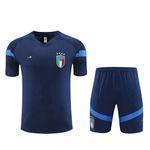 Conjunto Camisa + Shorts Itália 22/23 - Escudo Dourado - Azul Marinho