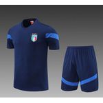 Conjunto Camisa + Shorts Itália 22/23 - Escudo Dourado - Azul Marinho