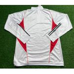 Conjunto Treino Flamengo Agasalho Meio Zíper 23/24 - Branco/vermelho