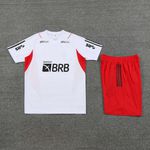 Conjunto Treino Camisa + Short Flamengo Patrocínio 23/24 - Branco/Vermelho