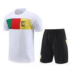 Conjunto de treino Camisa + Short Camarões 23/24 - Masculino Branco