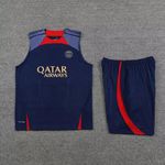 Conjunto De Treino PSG 23/24 Regata + Short - Masculino Azul