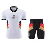 Conjunto De Treino Camisa + Short Alemanha 23/24 - Masculino Branco/Preto