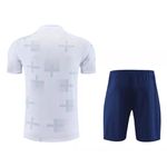 Conjunto De Treino Camisa + Short Olympique De Marseille 23/24 - Masculino Branca (símbolo azul)