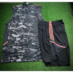 Conjunto Treino Regata + Short Arsenal 23/24 - Preto/Cinza (detalhes rosa)