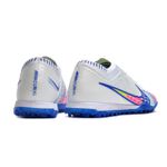 Chuteira Society Nike Air Zoom Mercurial (TF) Branco/Azul