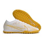 Chuteira Society Nike Air Zoom Mercurial (TF) Branco/Dourado