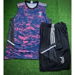 Conjunto De Treino Regata + Short Juventus 23/24 - Azul Marinho/Rosa