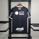Camisa Corinthians + Patrocínios Democracia - Torcedor Masculino - Preto