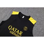 Conjunto De Treino Regata + Short PSG - Preto/Amarelo 22/23 