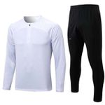 Conjunto Treino Corinthians CP Agasalho Meio Zíper 22/23 Branco/preto