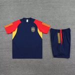 Conjunto De Treino Camisa + Short Espanha 23/24 - Masculino Azul Marinho/vermelho